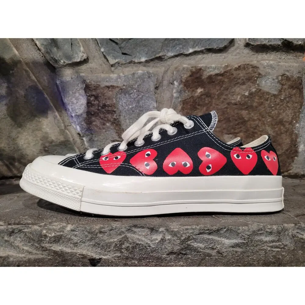 Comme Des Garsons Play Chuck Taylor Converse Low Top Sneakers Men's 9 Women's 11